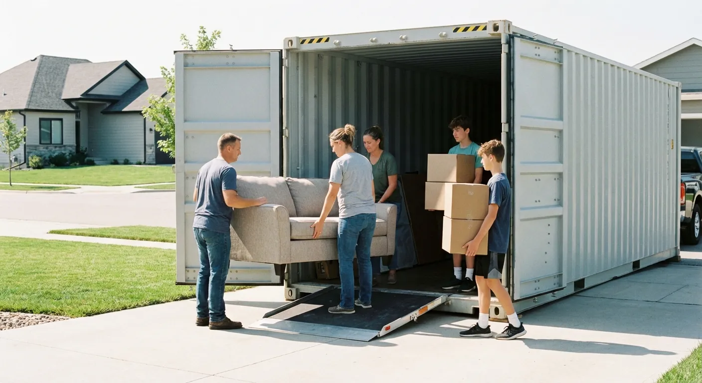 Dumpster with walk-in loading door in Waterbury, CT